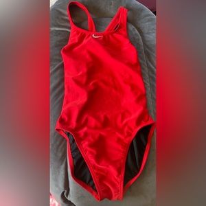 Nike One-Piece Red Swimsuit